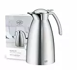 alfi GUSTO TT 1,0l, Isolierkanne aus Edelstahl, locker aufliegender Deckel, hält 12 Stunden heiß, 24 Stunden kalt, Thermoskanne langlebig, ideal als Kaffeekanne, Teekanne, spülmaschinenfest