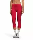 FALKE Damen Baselayer-Hose Warm 3/4 W Ti Funktionsmaterial schnelltrocknend 1 Stück, Rot Red 8644, M