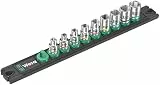 Wera 05005400001 Nuss-Magnetleiste A 4 Zyklop Steckschlüsseleinsatz-Satz, 1/4'-Antrieb, 9-teilig