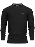 Indicode Herren Injustice Pullover mit Rundhals-Ausschnitt | Herrenpullover Pulli Strickpullover für Männer Black, L