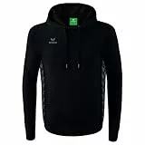 Erima Herren Essential Team Basic Kapuzensweat (2072207), schwarz/Slate Grey, L