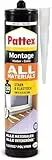 Pattex Montagekleber All Materials, stark haftender Alleskleber, Kraftkleber für innen & außen, Kleber für saugende und nichtsaugende Materialien, 1 x 450g