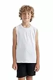 DeFacto Jungen B0669a8 T-Shirt, Weiß, 11-12 Jahre EU