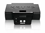 KRUPS FDK461 Sandwichmaker – Dreiecks-Sandwichtoasts, Keramik-Antihaftplatten, 850W, extra tiefe Form für leckere Gourmet-Sandwiches, schnelles Erhitzen, platzsparend, Standard, schwarz