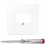 Spannungsprüfer 120-250V® + JUNG Abdeckung CD569TWW für TAE-Anschlussdose Serie CD Alpinweiß