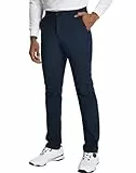 Pioneer Camp Herren Golfhose Stretch Atmungsaktiv Elastischer Bund Lang Golf Pants mit Funktionelle Taschen Dunkelblue Navy Größe:36