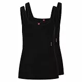 HUGO Damen Twin Vest Top, Black1, S EU