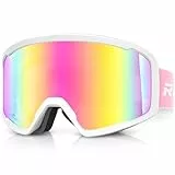 RIOROO Skibrille Herren Damen und Erwachsene,Snowboardbrille OTG 100% UV-Schutz Skibrille für brillentrager,Schneebrille Anti-Nebel Ski Goggles