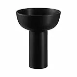 blomus Vase MIYABI | Blumenvase aus Steingut Schwarz | Dekovase Farbe Black | Größe L | Ø17 x 21H cm