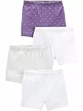 Simple Joys by Carter's Mädchen 4-Pack Tumbling Shorts, Purpur/Grau/Weiß, 4 Jahre (4er Pack)