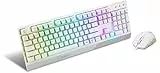 MSI Vigor GK30 Combo White, QWERTZ, DE Layout GK30 Gaming Tastatur und GM11 Gaming Maus (kabelgebunden, Plunger Switch, QWERTZ Layout, weiß, RGB)