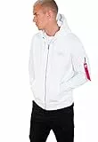 Alpha Industries Back Print Zip Hoodie für Herren White