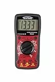 Testboy 65 Automotive-Multimeter mit Temperaturmessung, Kfz-Messgerät (Drehzahlmessung, Schließwinkelmessung, LCD mit Hintergrundbeleuchtung, Data-Hold-Funktion), Rot/Schwarz
