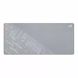 ASUS ROG Scabbard II Arctic Gray XXL Gaming-Mauspad (großes 900x400 mm Mousepad, Wasser-, öl- und staubabweisende Oberfläche, ausfransungssichere, flach genähte Kanten, rutschfeste Gummibasis, Grau)