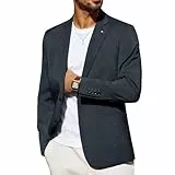 PJ PAUL JONES Sakkos für Herren Sportlich Modern Freizeit Blazer Regular Fit Business Anzugjacken mit 2 Knöpfe (L, Dunkelblau)