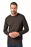 JP 1880 Herren große Größen Übergrößen Menswear L-8XL JP Aware Pullover, recycelte Materialien, Strukturstrick, bis 7 XL Dunkelbraun XL 843119117-XL