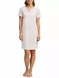 CALIDA Flower Nights Kurzarm-Nachthemd Damen, aus Bio Baumwolle, temperaturregulierend, pflegeleicht, Länge 95cm Peach Rose 40-42