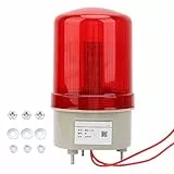 Walfront 220VAC Rotierendes Blinklicht Rote LED-Warnleuchte Industrielles Signal Warnlampe97mm Durchmesser