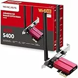 Mercusys MA86XE Wi-Fi 6E PCIe Netzwerkkarte AXE5400, Tri-Band Adapter mit Bluetooth 5.2, MU-MIMO, OFDMA, WPA3-Verschlüsselungsstandard, kompatibel mit Windows 11 und 10