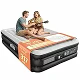 Airefina Luftmatratze Selbstaufblasend, Luftbett 2 Personen mit Integrierter Pumpe, Aufblasbare Matratze in 3 Minuten, Typ-0-Technologie, Tragbares Luftbett für Gästebett Zuhause Camping-190x137x46CM