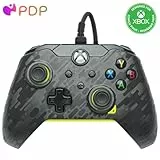 PDP Kabelgebundener Videospielcontroller Electric Carbon für Xbox Series X|S, Gamepad, Xbox One, offiziell lizenziert