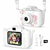 ASTGMI Kinder Kamera,2.0”Display Digitalkamera,Geschenke für 3 4 5 6 8 7 9 10 11 12Jahre Jungen mädchen,1080P HD Anti-Drop Fotoapparat Kinder für Geburtstagsgeschenk Weihnachten Spielzeug White