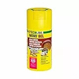 JBL PRONOVO BEL GRANO, Hauptfutter für alle Aquarienfische von 1-3 cm, Fischfutter-Granulat, Klickdosierer, Größe XXS, 100 ml