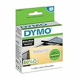 DYMO Original LabelWriter Rücksendeadressetiketten | 25 mm x 54 mm | Rolle mit 500 leicht ablösbaren Etiketten | selbstklebend | Beschriftungsgerät für LabelWriter Etikettendrucker