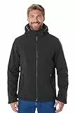 Killtec Herren Softshelljacke Softshelljacke mit abzippbarer Kapuze Herren Softshelljacke wasserabweisend, Winddicht 00200-schwarz L