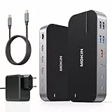 USB C Docking Station 3 HDMI, MOKiN 16 in 1 Docking Station 3 Monitore, Laptop Docking Station Displays mit USB A/C 3.1/3.0/2.0, 100W PD, Ethernet, Audio, SD/microSD für MacBook/Dell