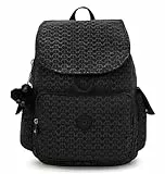 Kipling City Pack Mittelgroßer Rucksack, Signature Emb (Schwarz)