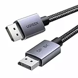 UGREEN 8K Displayport Kabel 1.4 8K 60Hz 4K 240Hz, VESA-Zertifiziert, Aluminium DP kabel 32.4Gbps Kompatibel mit HDR, FreeSync, G-Sync, DSC 1.2, HDCP 2.2 für PC, HDTV, Monitor, Grafikkarte(2M)