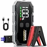 YUSMAN Starthilfe Powerbank für PKW | 6000A 12V Autobatterie Booster für 8L Benzin oder 6L Diesel mit LCD-Display & 4 LED-Leuchtmodi – Ideal für SUV, Motorräder, Rasenmäher