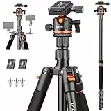 Victiv 200cm Kamera Stativ, Tragbares Stabiles Reisestativ, 2-in-1 Dreibein Stativ, Einbeinstativ mit 360° Panorama Kugelkopf für DSLR Canon Nikon Sony, Aluminium Camera Tripod, Stative für Smartphone
