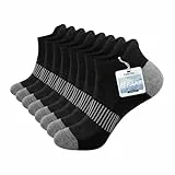 Falechay Socken Herren 43-46 Sneaker Socken Herren Kurzesocken Sportsocken für Damen Laufsocken 8 Paar Atmungsaktiv Socken,Schwarz 43-46
