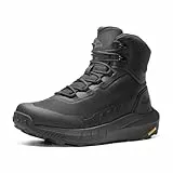 NORTIV 8 Herren Taktische Wanderschuhe Leichte Dämpfungssohle Stiefel für den ganzen Tag Seitlicher Reißverschluss Motorrad Kampf Militärstiefel,Size 43.5,Schwarz,NMUMMT2503