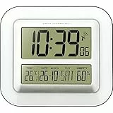 Technoline Digitale Funk-Wanduhr WS 8006, Weiß, Größe: 280 x 32 x 245 mm