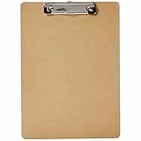 Amazon Basics Hartplatten-Klemmbrett - 12er-Packung, Braun