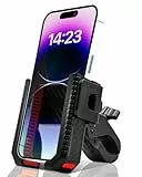 Golfwagen Handyhalterung, Golfwagen Handy Halterung Kompatibel mit CarvYamaha Icon, Handyhalterung kompatibel mit iPhone, Galaxy, Google Pixel, Golfwagen-Zubehör, Handyhalter Fahrrad (Schwarz-Rot)