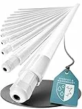 MATO 12x Feuchtraumleuchte LED 120cm - Wasserdicht IP65, 36W, 4320lm - 4000K Neutralweiß - Verknüpfbare Feuchtraumlampe - Wannenleuchte, Kellerleuchte, Garagenlampe, Werkstatt Deckenleuchte Lang