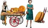 MiniArt 38076 1:35 Fig.-Set Käseverkäufer m. Stand (2)-originalgetreue Nachbildung, Modellbau, Plastik Bausatz, Basteln, Hobby, Kleben, Modellbausatz, Zusammenbauen, unlackiert