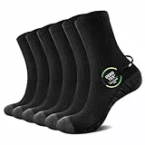 TUUHAW Socken Herren 43-46 Baumwolle Tennissocken Herren 43-46 Schwarz Sportsocken Laufsocken Herrensocken Running Socken für Herren Männer Socken Trekkingsocken