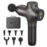 Mebak 3 Massagepistole Massage Gun Muskel Massagegerät 3200U/min 12MM Amplitude Elektrisches Handmassagegerät Faszien Tiefengewebe Tragbares für Nacken Rücken Körper mit 7 Köpfen 5 Stufen 2600mAh Akku