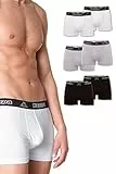 Kappa Enge Boxershorts 6er Pack I Retro Pants für Männer aus Baumwolle I reißfeste & atmungsaktive Herren Unterhosen I Boxer im Vorteilspack als Sport-Unterwäsche, Mehrfarbig L