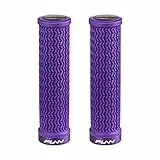Funn Holeshot Mountainbike-Griffe mit Einzelklemmung, Innendurchmesser von 22 mm, Griffenden aus gehärtetem Material (Violett)
