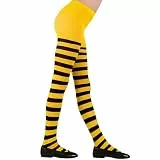 W WIDMANN MILANO Party Fashion - Strumpfhose gestreift für Kinder, Kostüm Zubehör für Hexen-, Marienkäfer-, Bienen-, Elfenkostüme, den Alltag uvm.