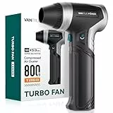 VANTRUE POWER Electric Air Duster-800G Luftdruck Super Power Cordless Air Duster,wiederaufladbare Druckluftspray Luftgebläse,einstellbare Gebläse mit Akku,Staubgebläse für Tastatur,Outdoor,Haus,Auto