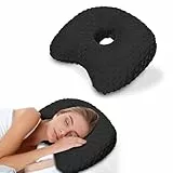 Babyezz Das Loch im Ohr Wird mit einem CNH seitlichen Schlaf und Einer entzündungsreduktion bei den Ohren gefüllt und mit Baumwolle und Polyester gekrümmtem schlafkissen gefüllt (Schwarz)