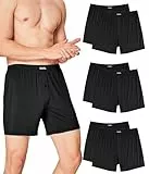 YESWEL Bambus Boxershorts Herren，6er Pack Atmungsaktive Unterhosen Männer, Lockere Retro Unterwäsche mit Eingriff 2XL