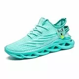 EGMPDA Herrenschuhe, Laufschuhe, zum Reinschlüpfen, Tennis, Walking, leicht, atmungsaktiv, Turnschuhe für Fitnessstudio, Arbeit, Freizeit, weiche Sohle, rutschfeste Sportschuhe, Hellgrün, 46 EU